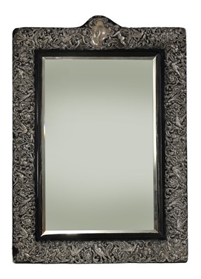 Lot 69 - A large Victorian silver dressing mirror