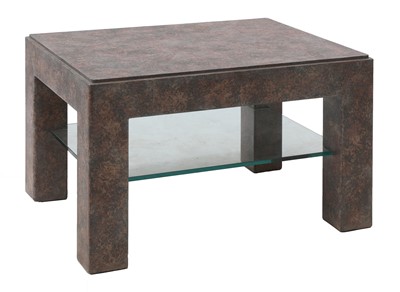 Lot 537 - A Roche Bobois cracked parchment table