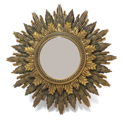 Lot 541 - An Art Deco-style starburst composition mirror