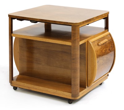 Lot 27 - An Art Deco walnut drinks cabinet