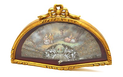 Lot 116 - A painted fan