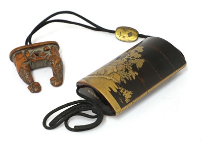 Lot 231 - A Japanese Meiji period lacquer five-case inro