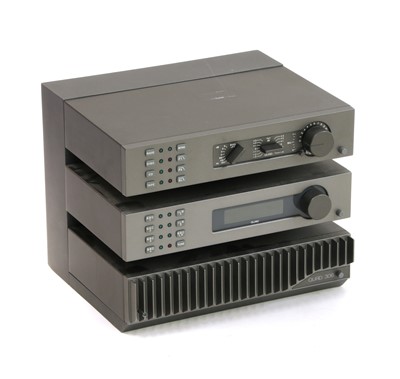 Lot 122 - Quad 306 Power Amplifier, Tuner and Control Unit + large quantity leads