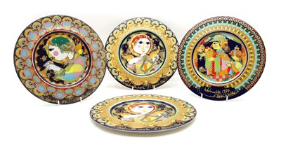 Lot 198 - Four Rosenthal studio line plates