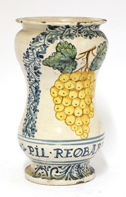 Lot 261A - A majolica drug jar