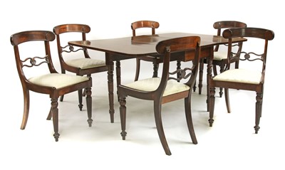 Lot 839 - A set of six George IV rosewood dining chairs