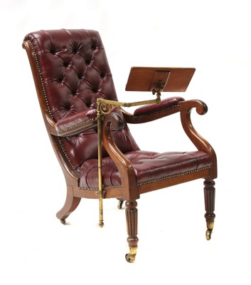 Lot 169 - A mahogany library reading chair