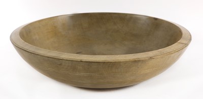 Lot 111 - A turned sycamore dairy bowl