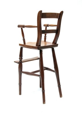 Lot 100 - A beechwood child's high chair