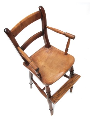Lot 100 - A beechwood child's high chair