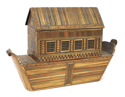 Lot 603 - A prisoner of war straw-work ark