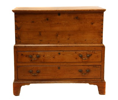 Lot 587 - A pine mule chest