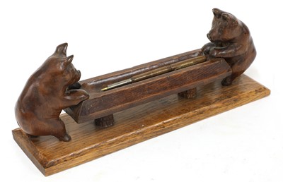 Lot 251 - A novelty carved pen tray
