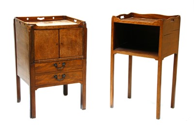 Lot 817 - A George III mahogany tray top commode