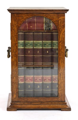 Lot 170 - A Victorian oak novelty table/smoker's cabinet