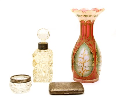 Lot 248 - A Bohemian glass vase