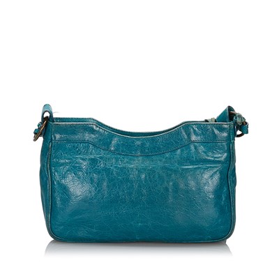 Lot 428 - A Balenciaga green Motocross classic hip crossbody bag