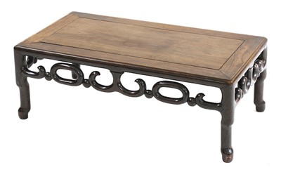 Lot 220 - A Chinese hardwood low table