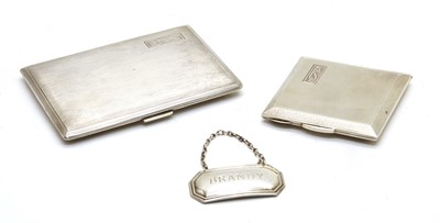 Lot 361 - A mid 20th century silver cigarette case