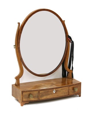 Lot 950 - A George III mahogany dressing table mirror