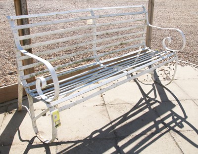 Lot 111 - A Victorian iron garden bench