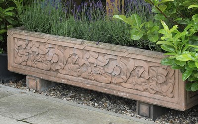 Lot 287 - Three Indian sandstone garden troughs