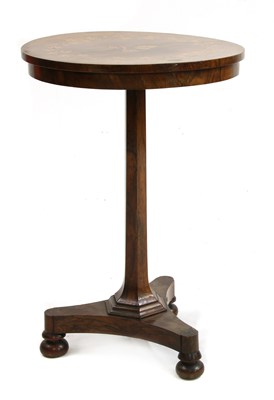 Lot 845 - A Victorian circular rosewood lamp table