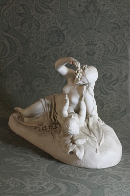 Lot 380 - A Copeland Parian figure group