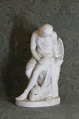 Lot 379 - A Minton Parian figure of a female warrior