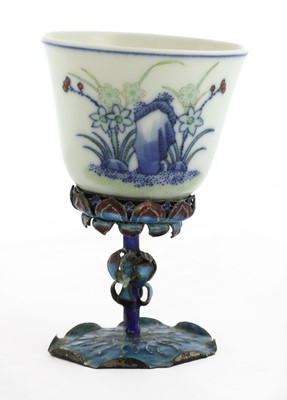 Lot 114 - A Chinese doucai 'month cup'