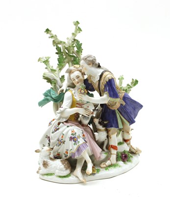 Lot 205 - A Meissen group