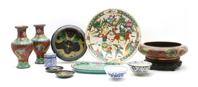 Lot 403 - A collection of Cloisonné items