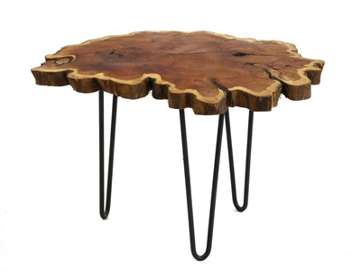Lot 742 - A yew wood coffee/side table