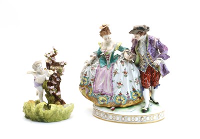 Lot 440 - A large Continental figure group