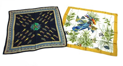 Lot 134 - An Hermès 'Dies et Hore' silk scarf