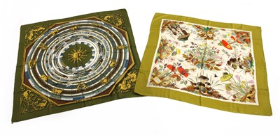 Lot 134 - An Hermès 'Dies et Hore' silk scarf