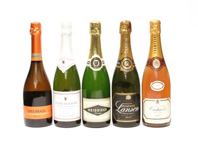 Lot 996 - Miscellaneous non-vintage champagne including Heidsieck (five bottles) and cava