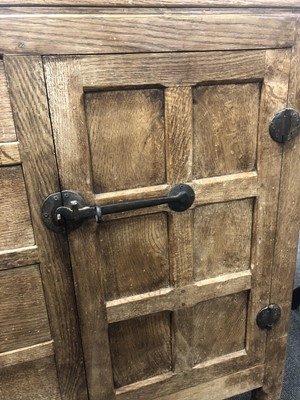 Lot 277 - A Robert 'Mouseman' Thompson oak sideboard