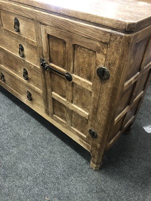 Lot 277 - A Robert 'Mouseman' Thompson oak sideboard