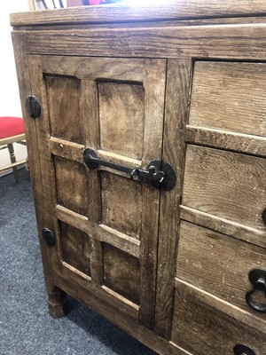 Lot 277 - A Robert 'Mouseman' Thompson oak sideboard