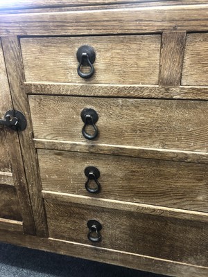 Lot 277 - A Robert 'Mouseman' Thompson oak sideboard