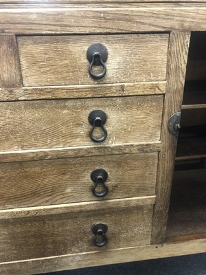 Lot 277 - A Robert 'Mouseman' Thompson oak sideboard