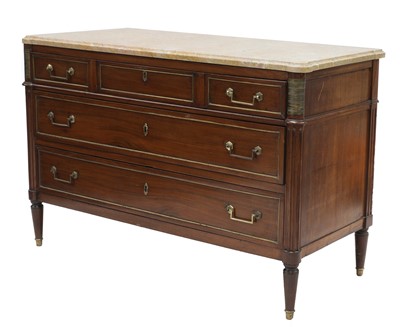 Lot 230 - A French mahogany commode