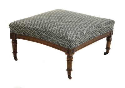 Lot 917 - A square mahogany footstool