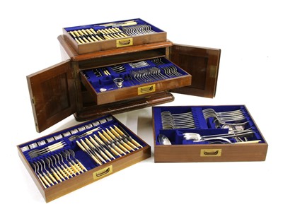 Lot 815 - A large composite canteen of silver plated cutlery