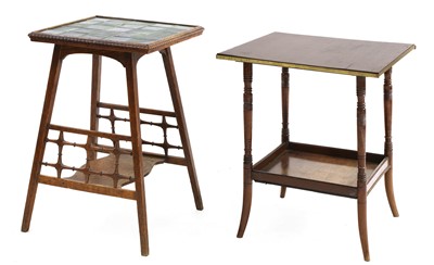 Lot 66 - A walnut side table