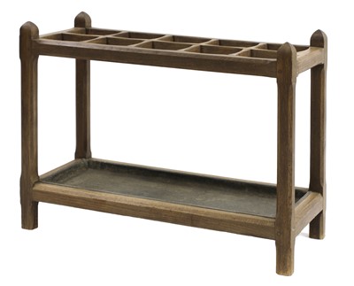 Lot 178 - A Cotswold oak ten-division stick stand