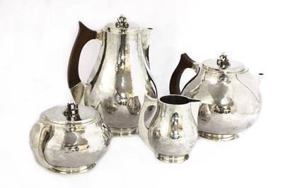 Lot 480 - A Danish four-piece coffee and tea service