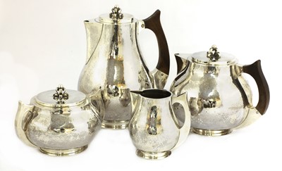 Lot 480 - A Danish four-piece coffee and tea service