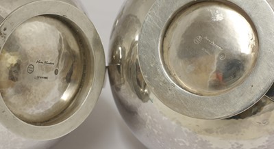 Lot 480 - A Danish four-piece coffee and tea service